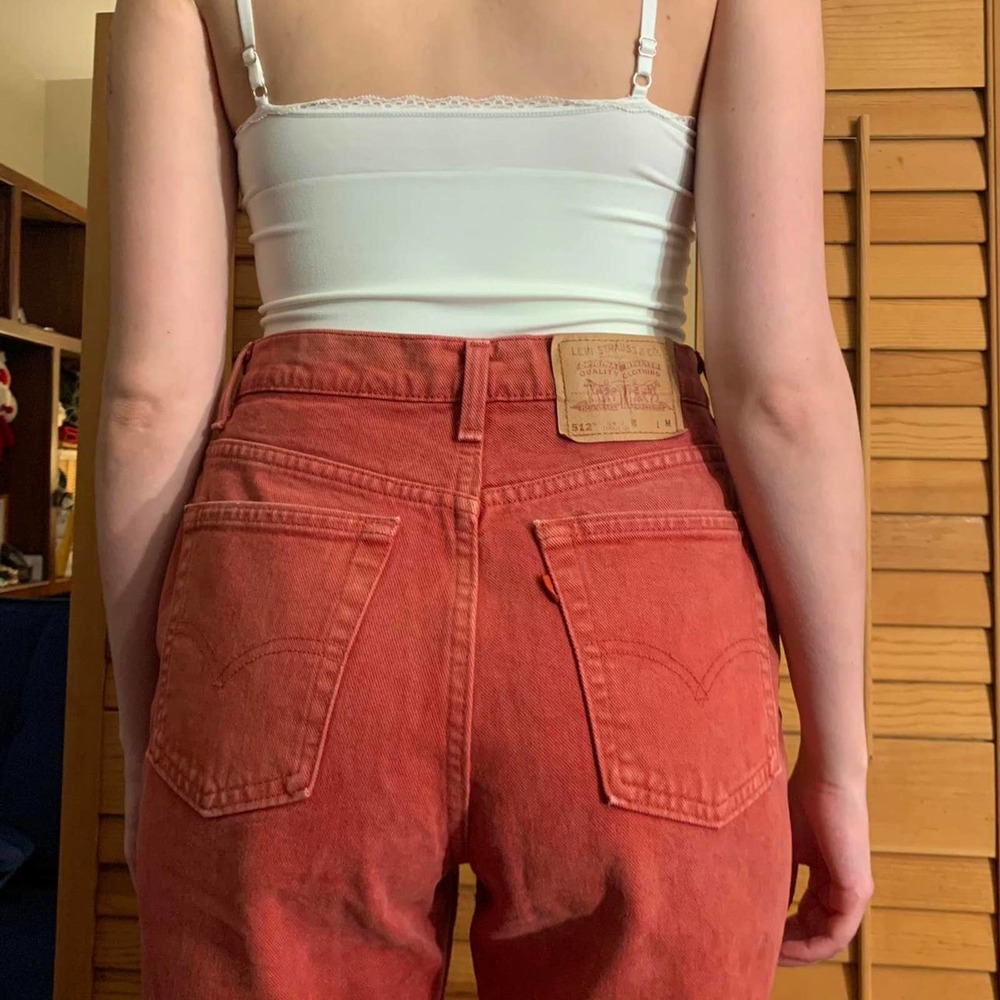 Vintage Red Levi's 512 High Waisted Jeans 28" USA
